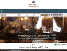 Tablet Screenshot of amarantechampselysees.fr